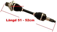 Drivaxel 52-51cm - 27,8 - 40mm