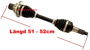 Drivaxel 52-51cm - 27,8 - 40mm