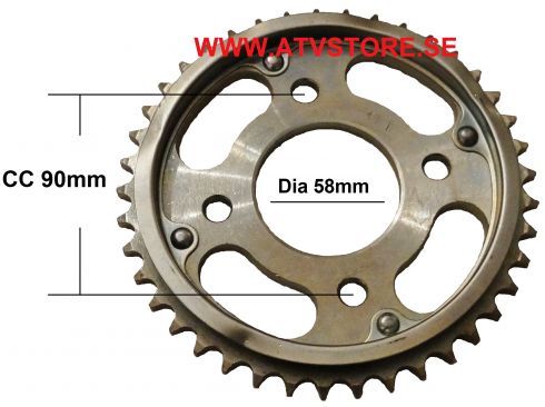 428 Kedja 4 Bult - CC 90mm - 41st Kugg