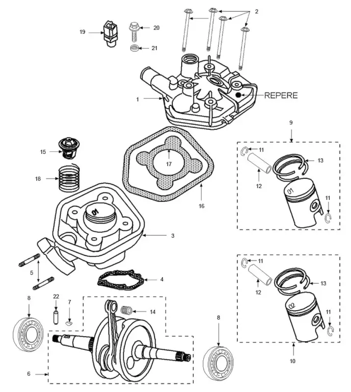 TOPP / CYLINDER Vattenkyld