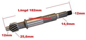 Drivaxel 182mm