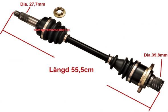 Drivaxel 55,5cm Bak VÄnster