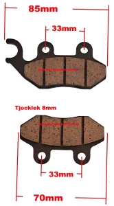 Bromsbelägg 85 x 42mm