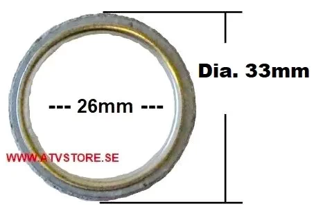 Avgaspackning 33x26x4mm